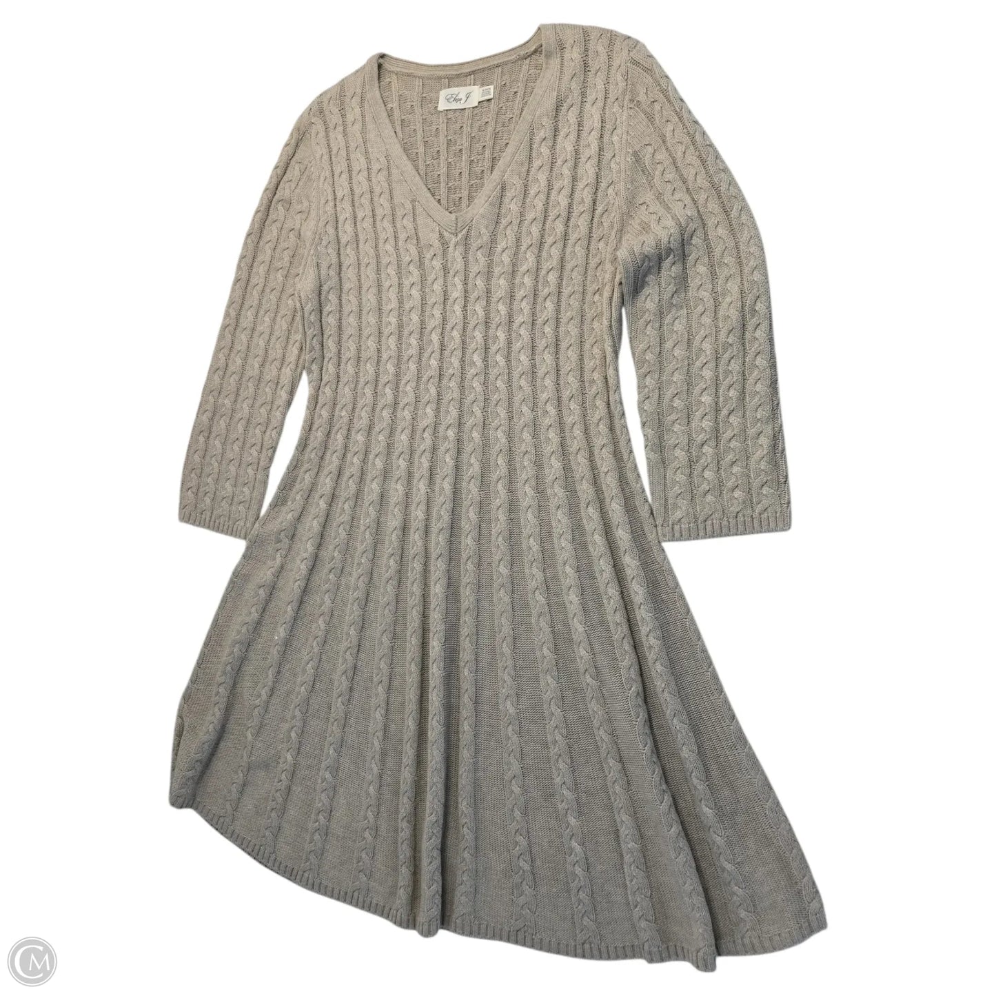 Dress Casual Midi By Eliza J In Beige, Size: Xl