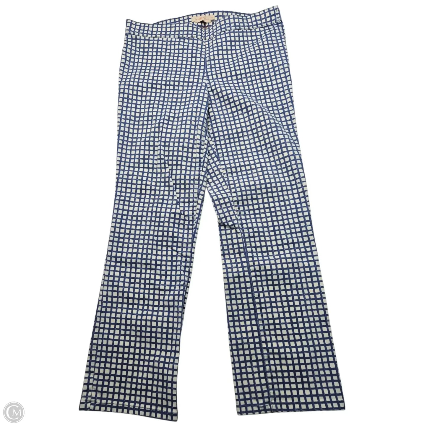 Pants Designer By Tory Burch In Blue & White, Size: 4
