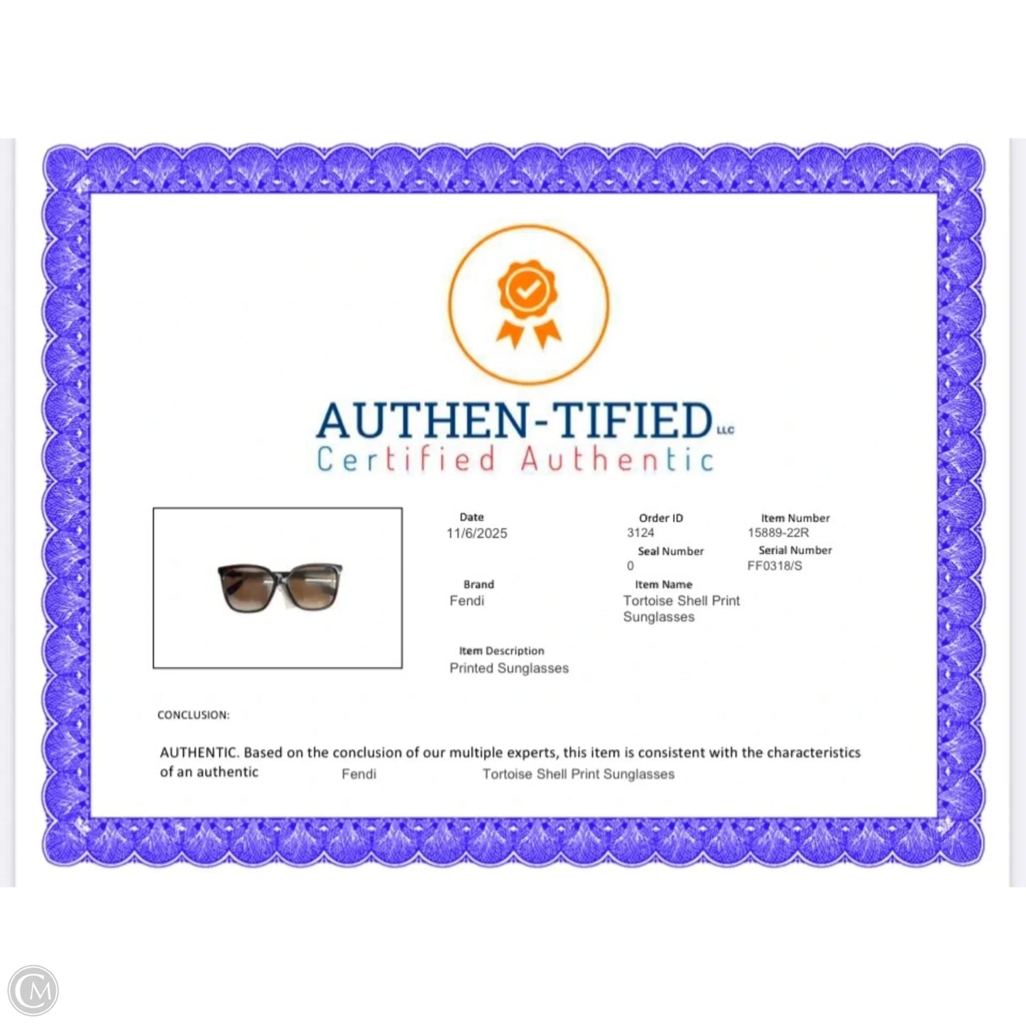 Sunglasses Luxury Designer By Fendi