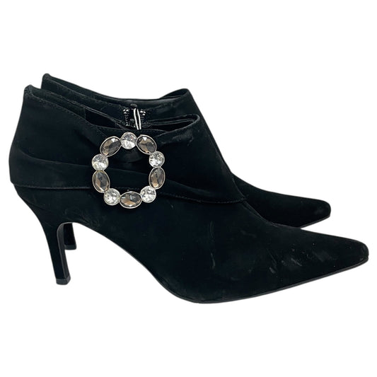Boots Ankle Heels By Predictions In Black, Size:7.5
