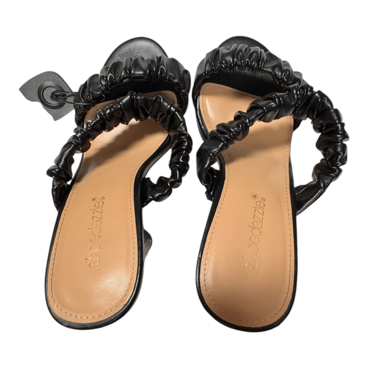 Sandals Heels Block By Shoedazzle In Black, Size:7.5