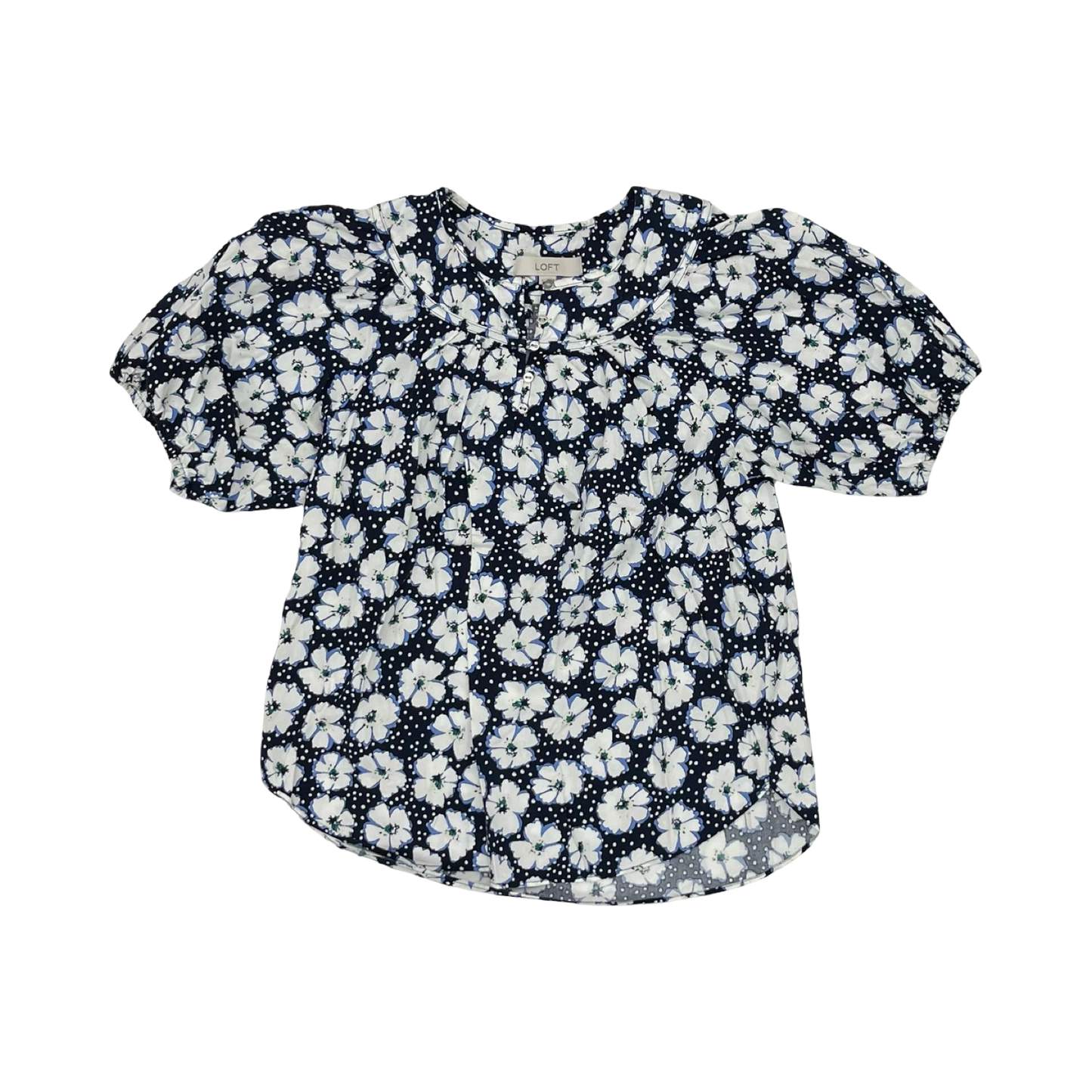 Blouse Ss By Loft In Floral Print, Size:S