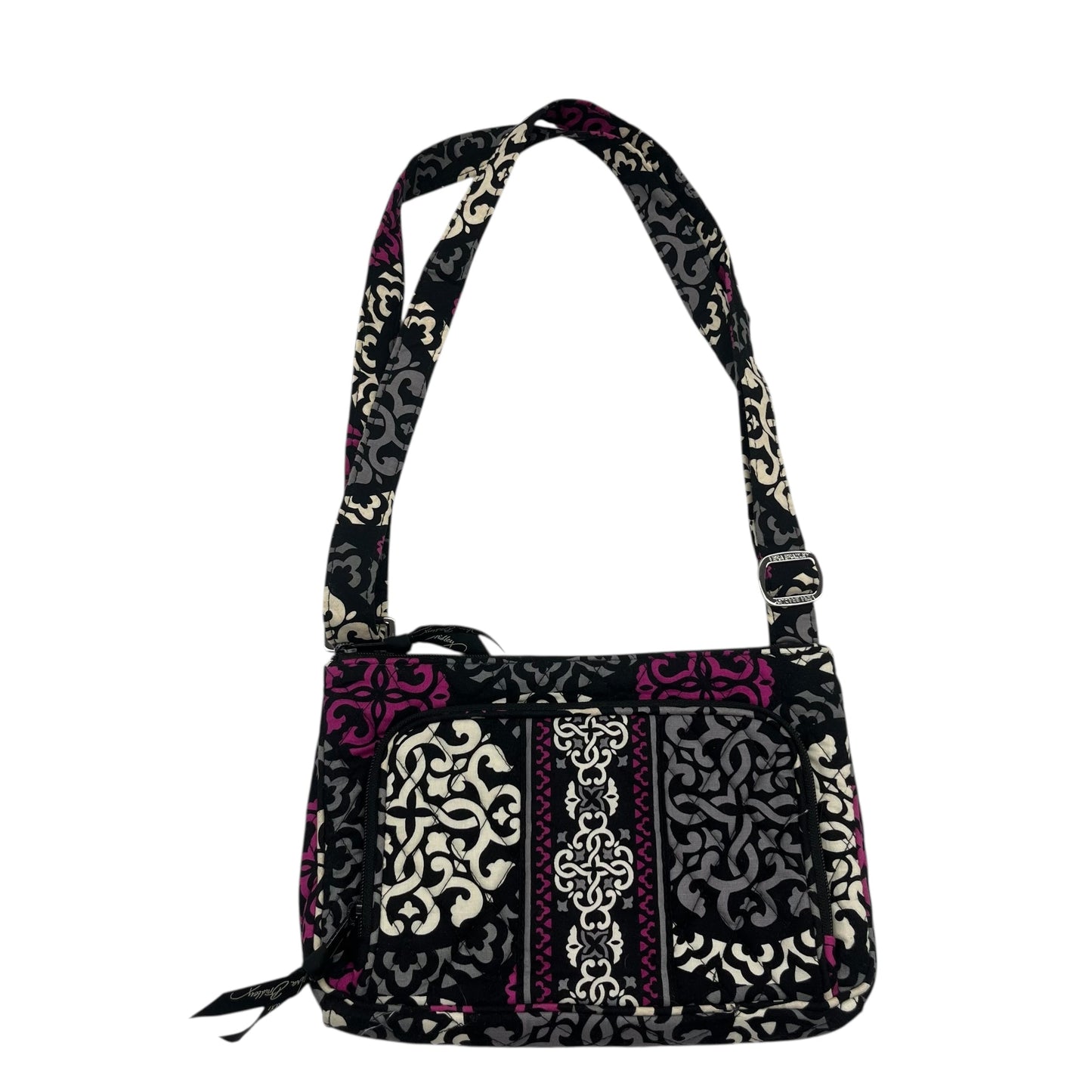 Crossbody By Vera Bradley In Black & Pink, Size:Medium