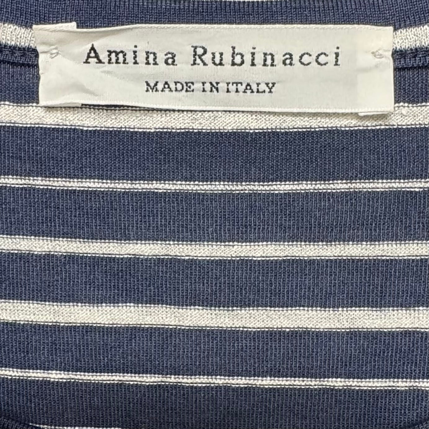 Top Long Sleeve By amina rubinacci  In Striped Pattern, Size: 10/ It 46