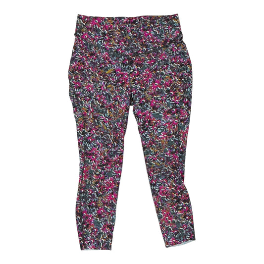 Athletic Leggings Capris By Lululemon In Floral Print, Size:L