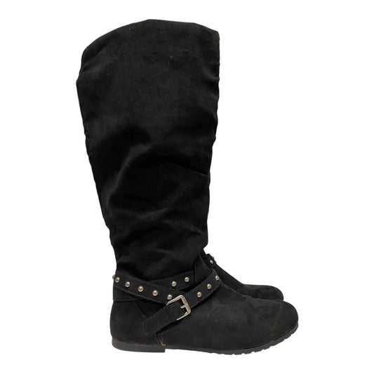 Boots Mid-Calf Flats By So In Black, Size:8.5