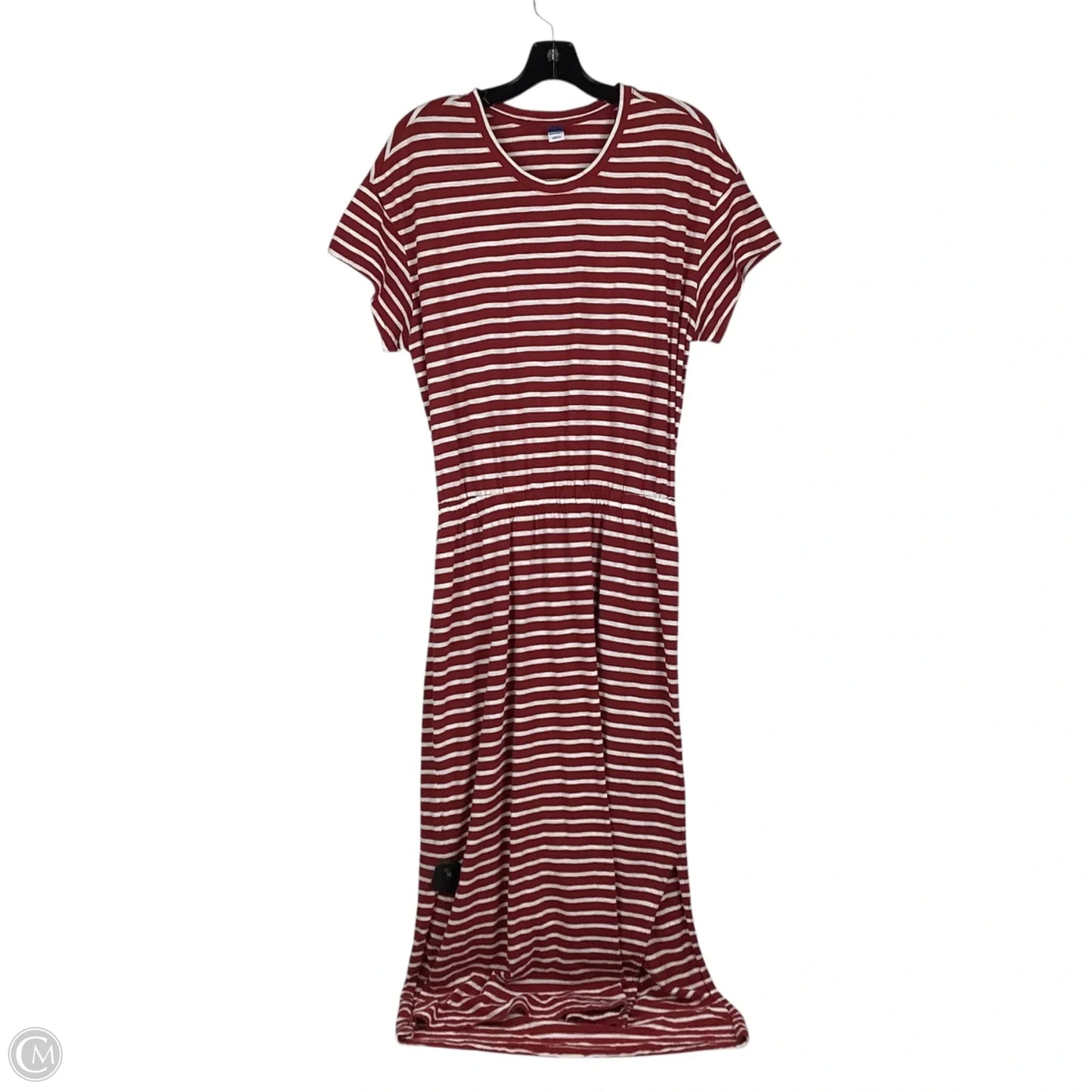 Dress Casual Midi By Old Navy In Striped Pattern, Size: L