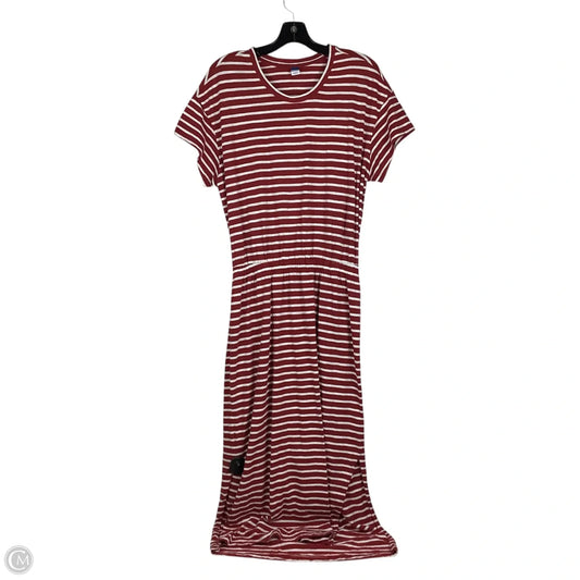 Dress Casual Midi By Old Navy In Striped Pattern, Size: L