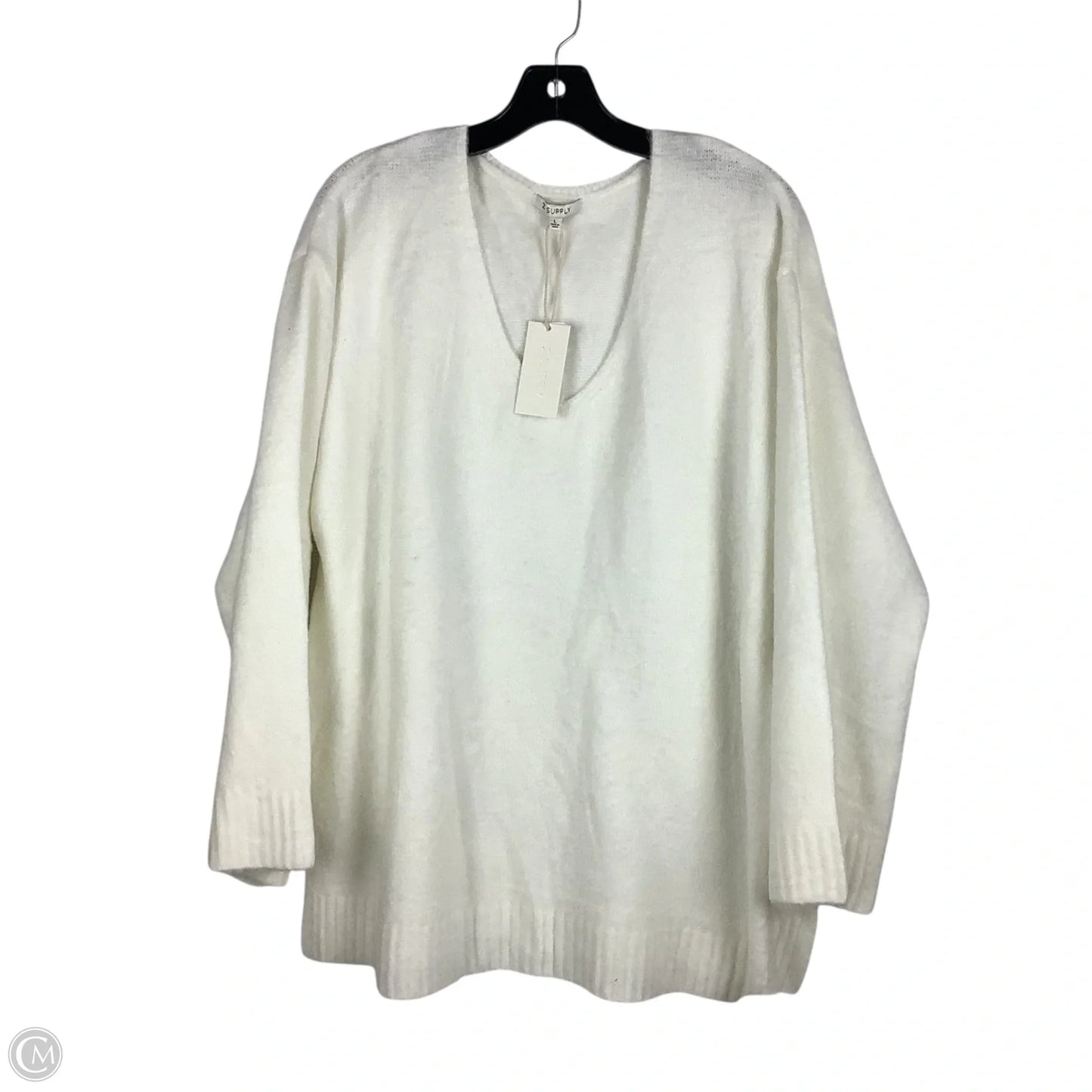 Sweater By Z Supply In White, Size: L