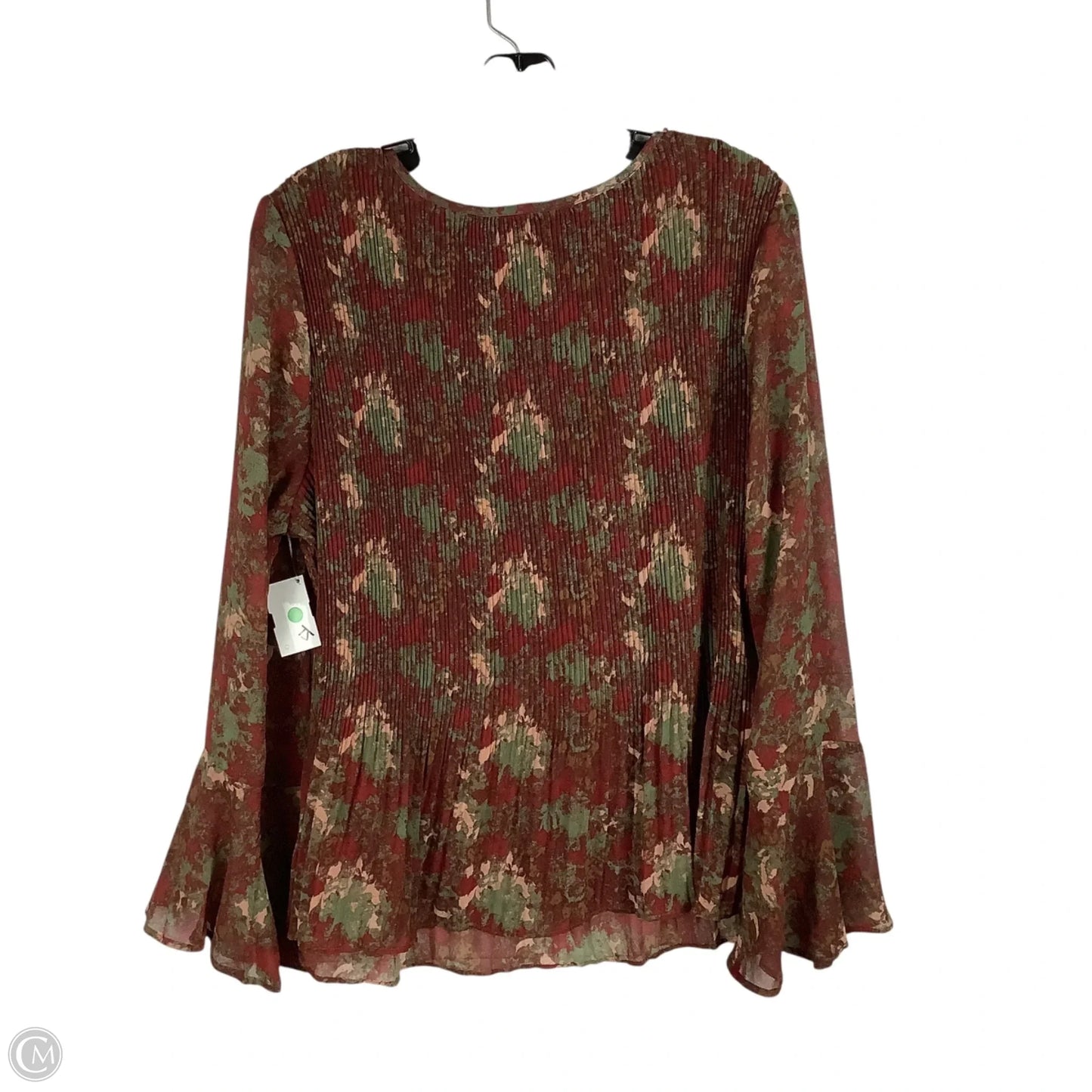 Top Long Sleeve By Cato In Red, Size: Xl