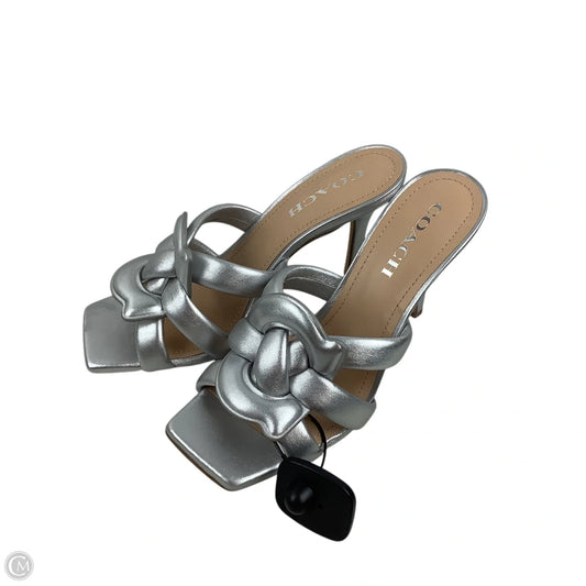 Shoes Designer By Coach In Silver, Size: 8.5