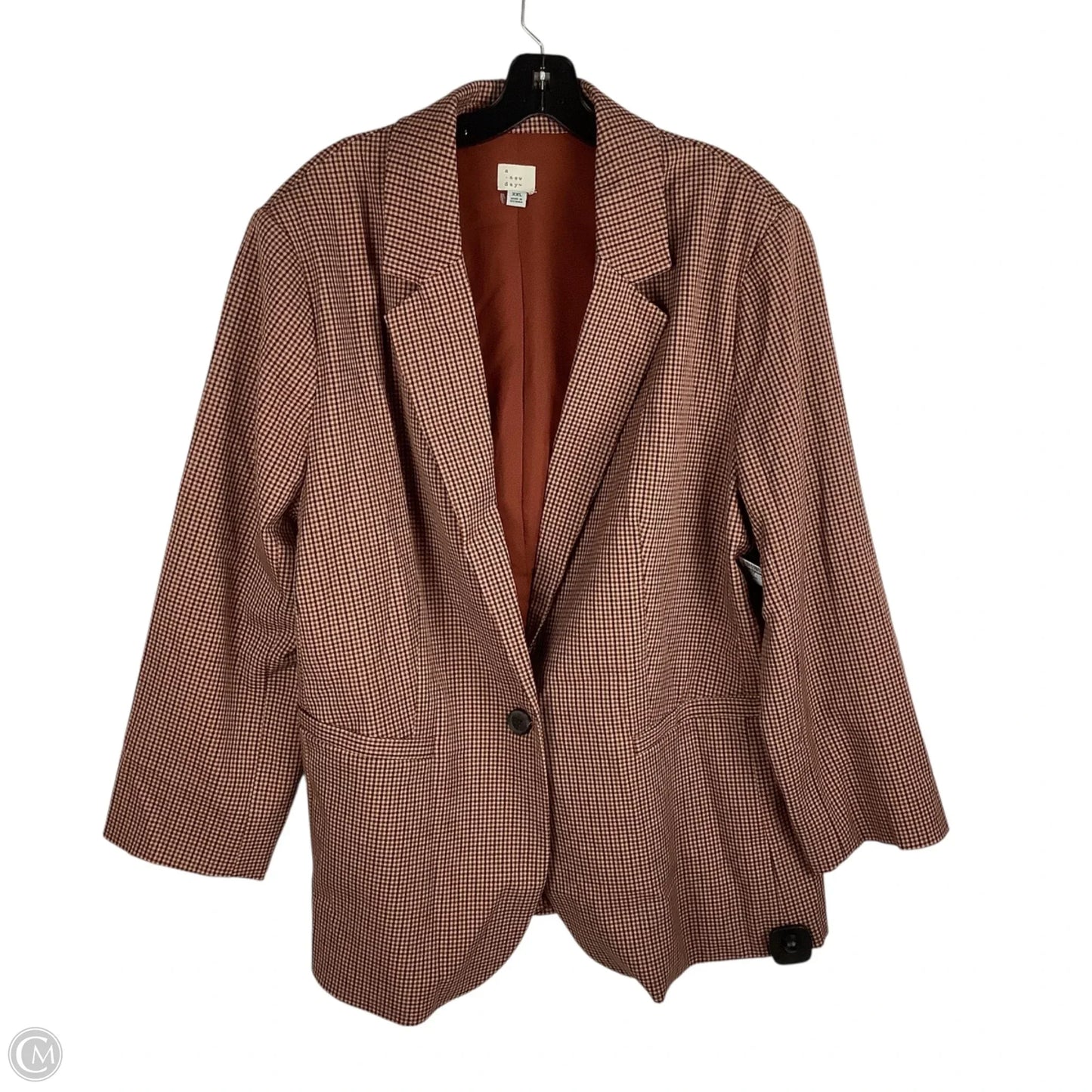 Blazer By A New Day In Orange & Tan, Size: Xxl