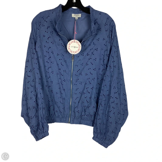 Jacket Shirt By Umgee In Blue, Size: S