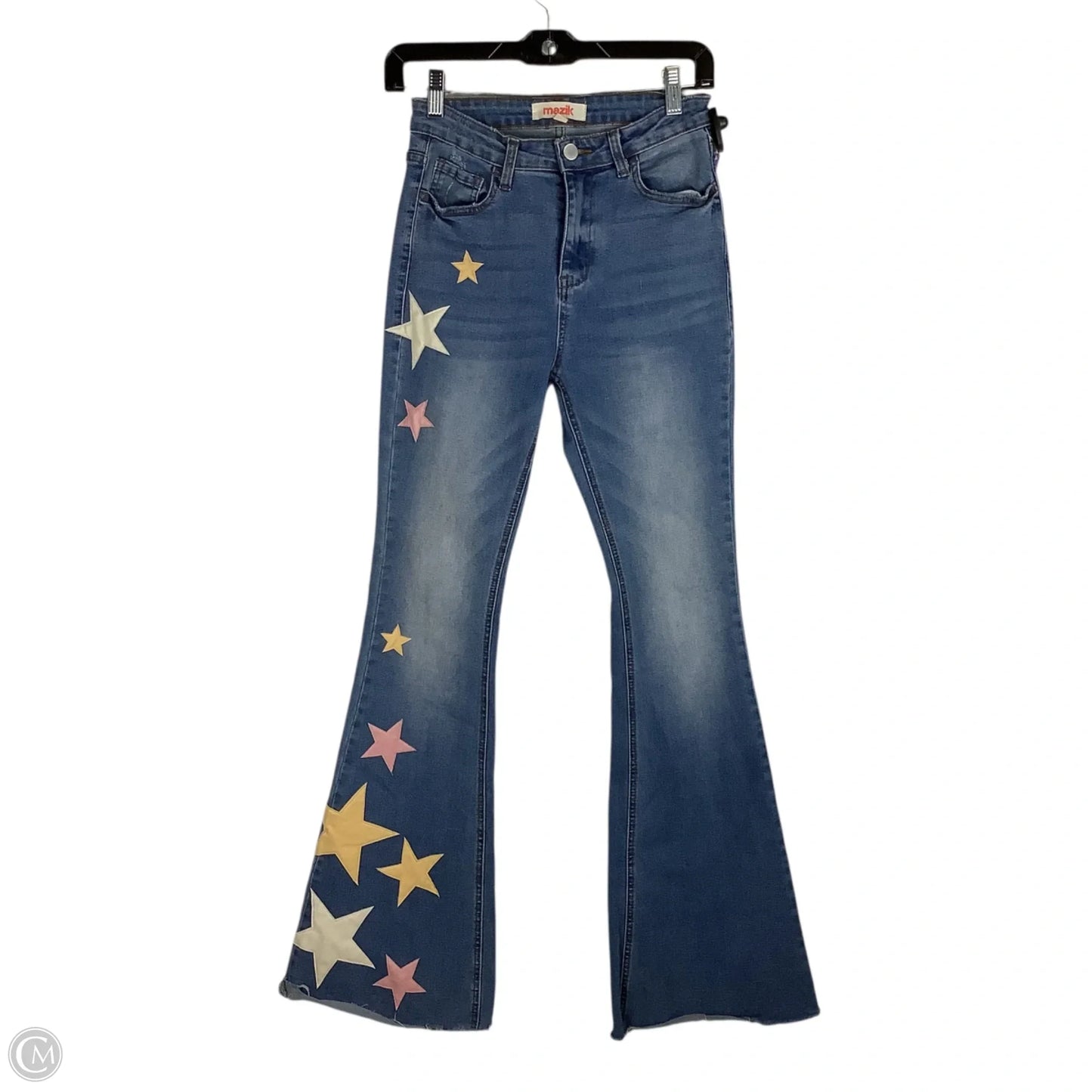 Jeans Flared By Clothes Mentor In Blue Denim, Size: S