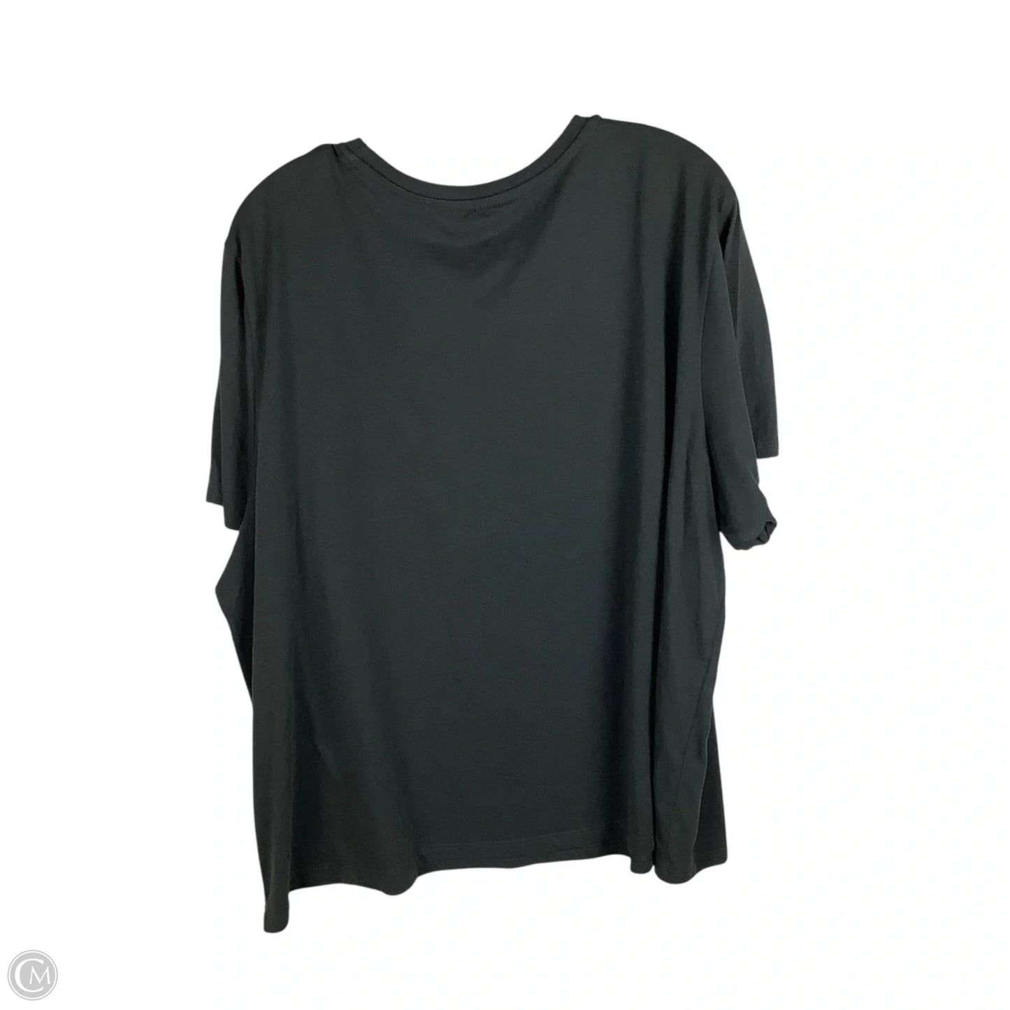 Top Short Sleeve Basic By Clothes Mentor In Grey, Size: 3x