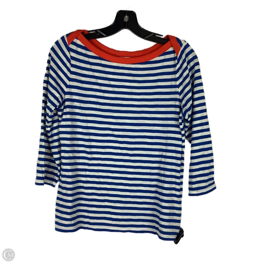 Top Long Sleeve By Boden In Striped Pattern, Size: 6