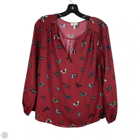 Top Long Sleeve By Joie In Red, Size: S