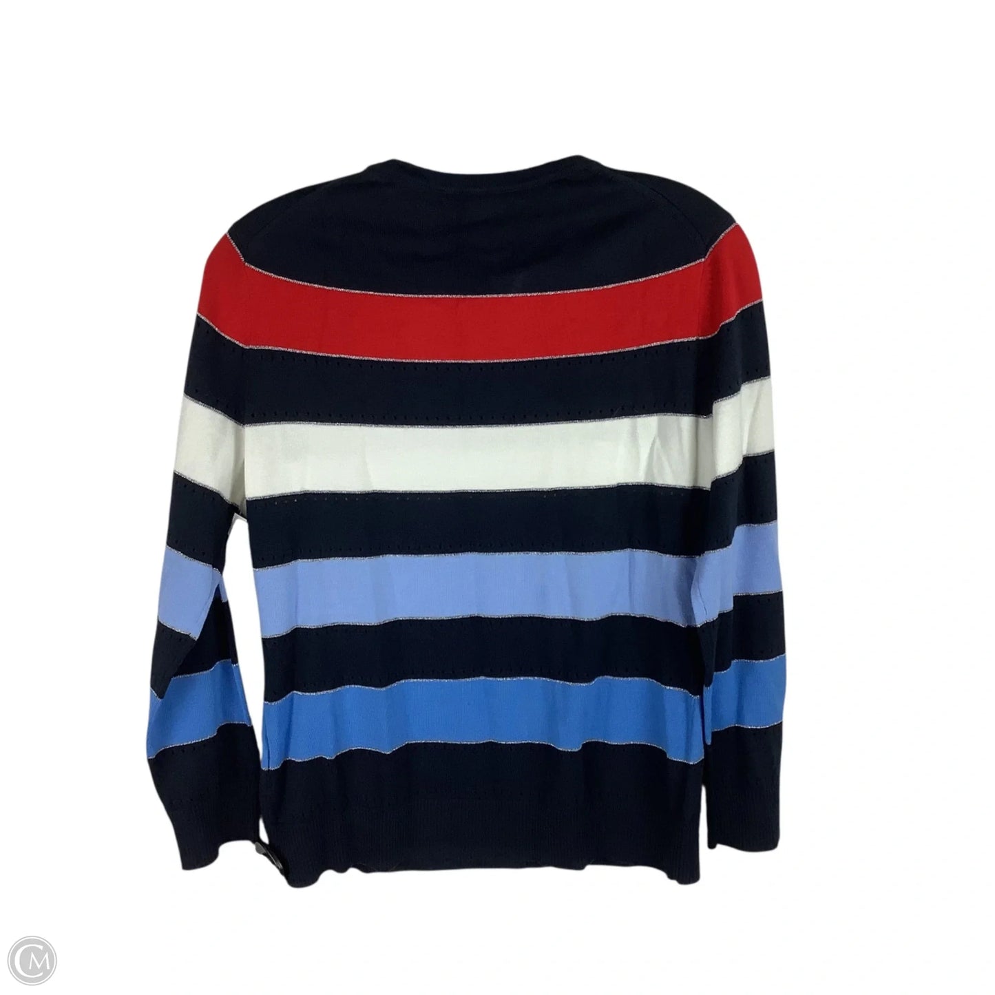 Top Long Sleeve By Brooks Brothers In Blue & Red & White, Size: M