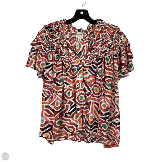 Top Short Sleeve By Maeve In Multi-colored, Size: S