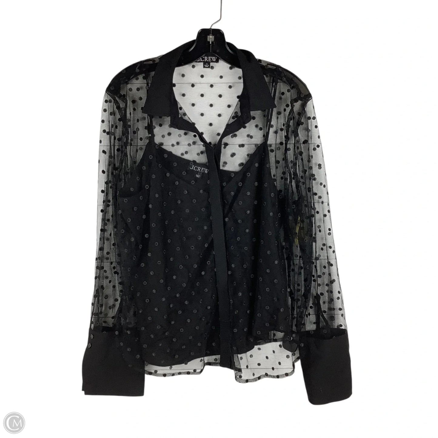 Top Long Sleeve By J. Crew In Black, Size: 16