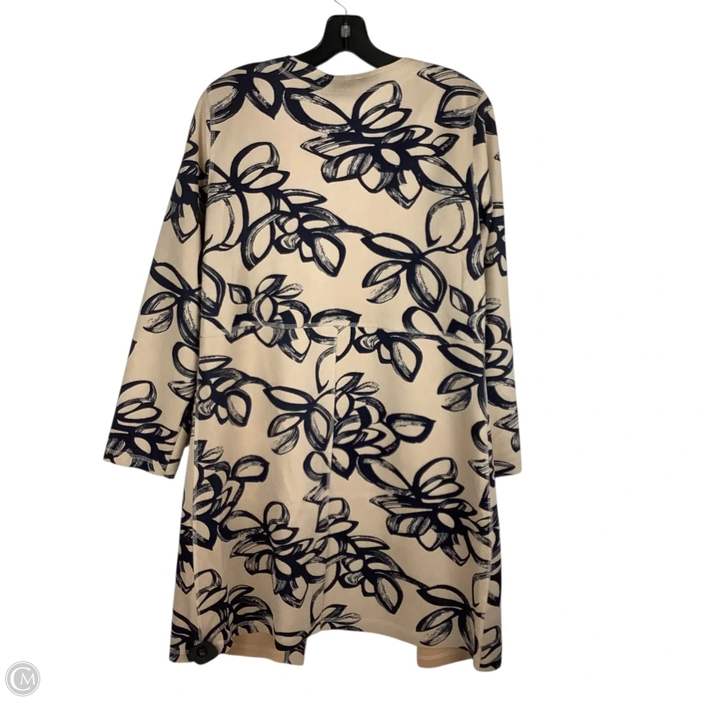 Cardigan By Solitaire In Blue & Cream, Size: M