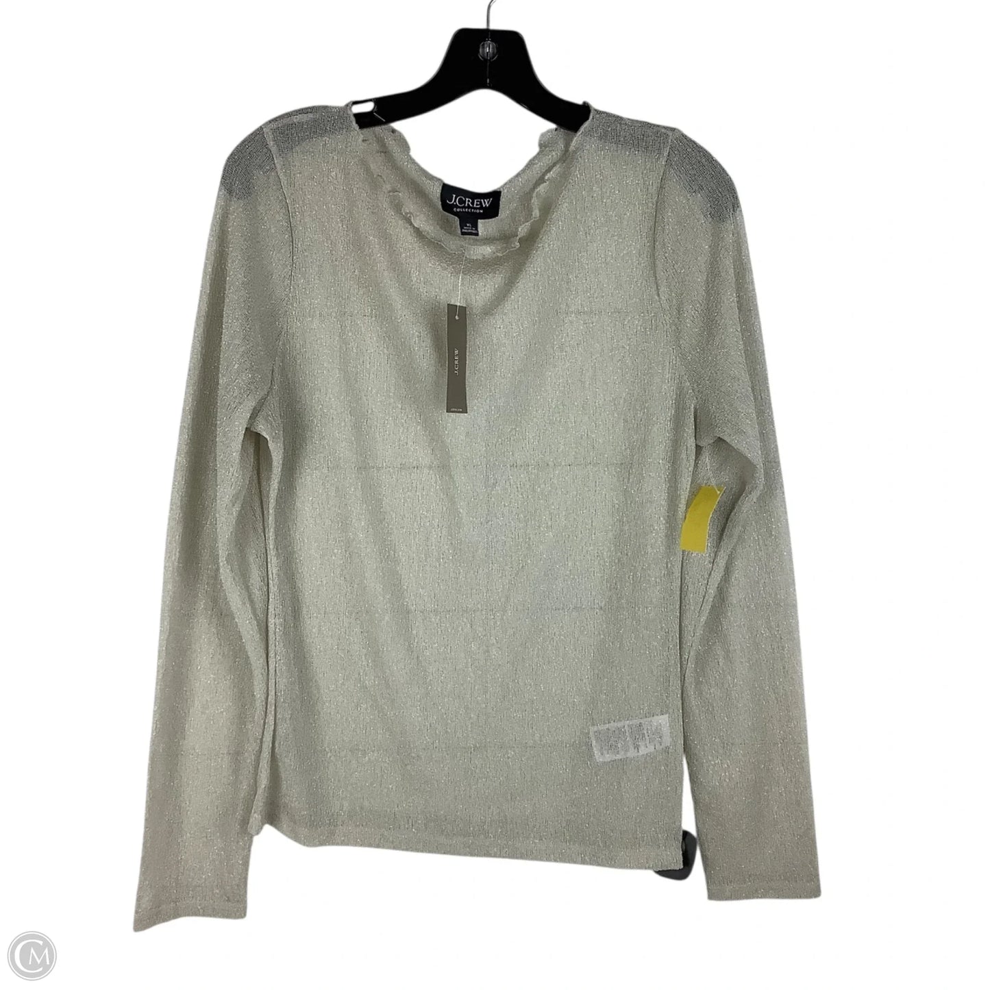 Top Long Sleeve Basic By J. Crew In Cream, Size: Xl