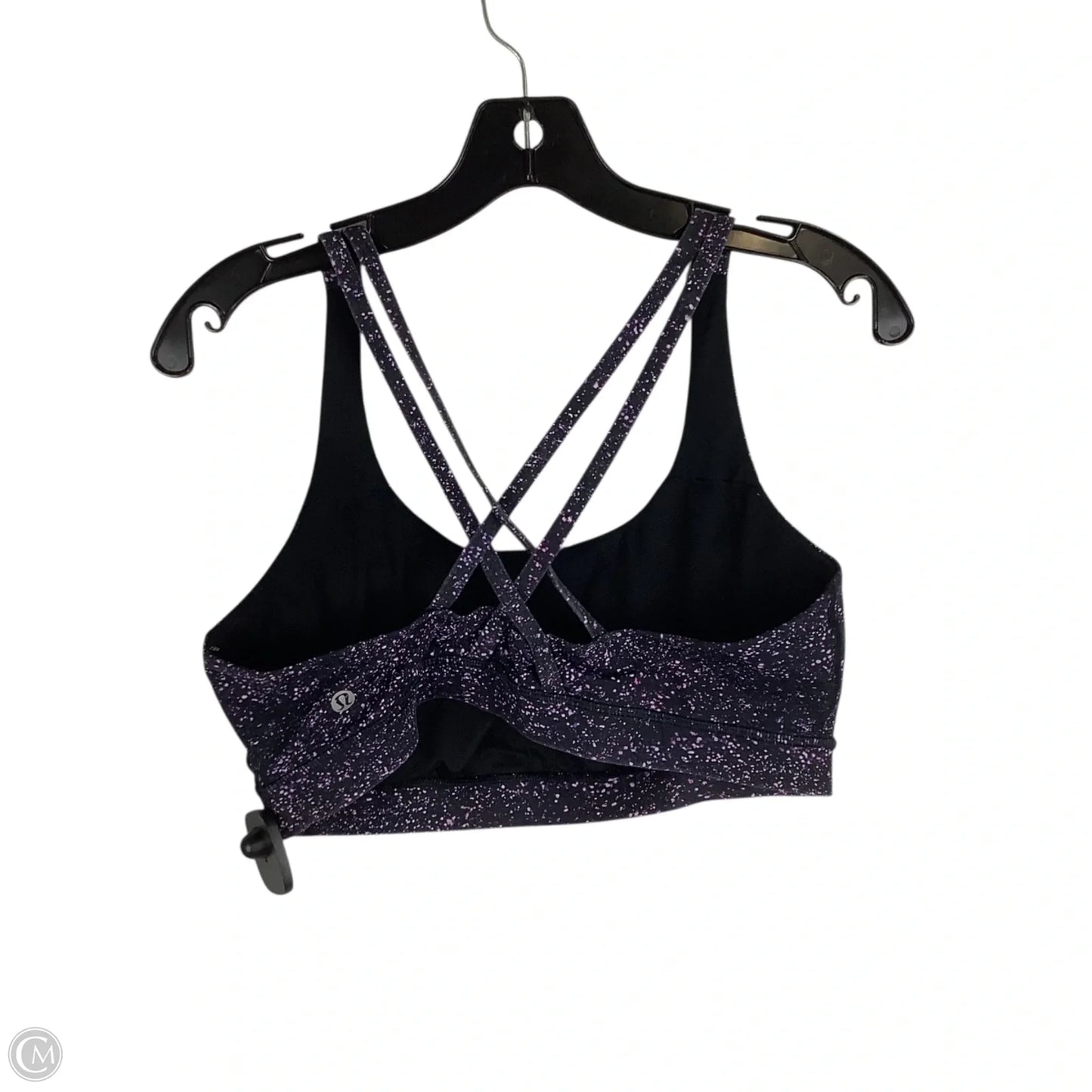 Athletic Bra By Lululemon In Black & Purple, Size: 12
