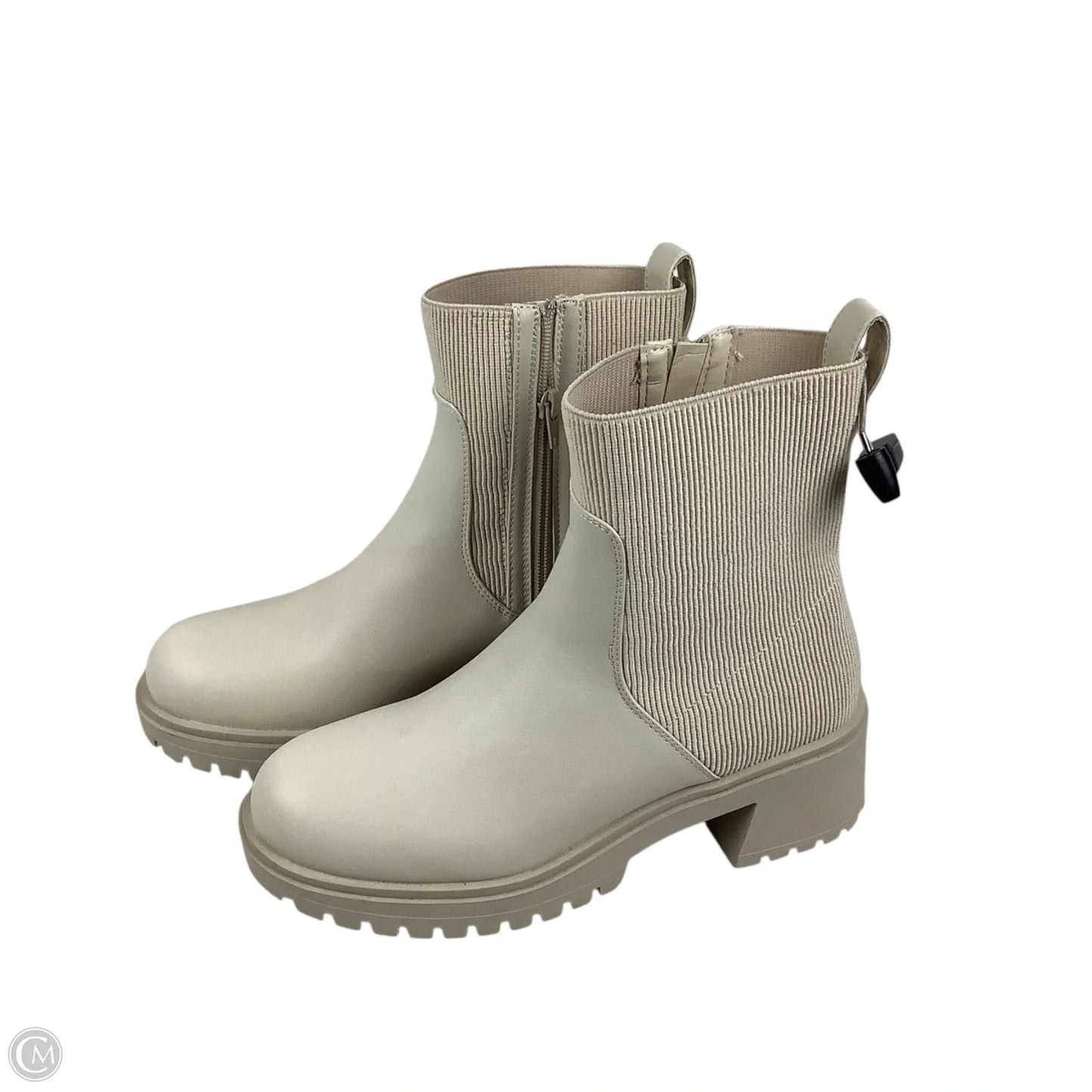 Boots Ankle Heels By Sugar In Cream, Size: 10