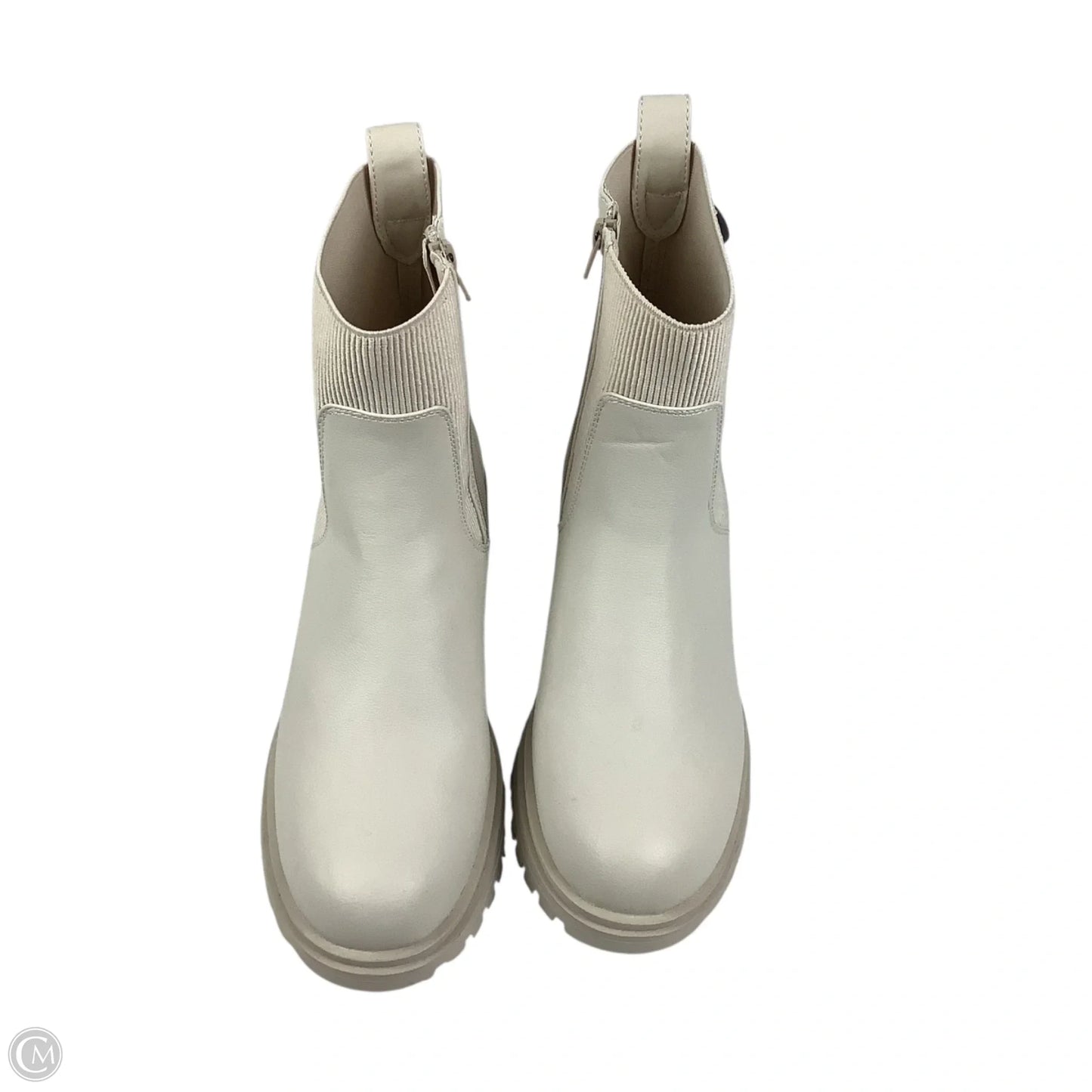 Boots Ankle Heels By Sugar In Cream, Size: 10