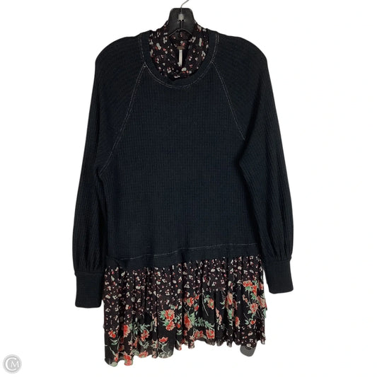Top Long Sleeve By Free People In Black & Red, Size: Xs
