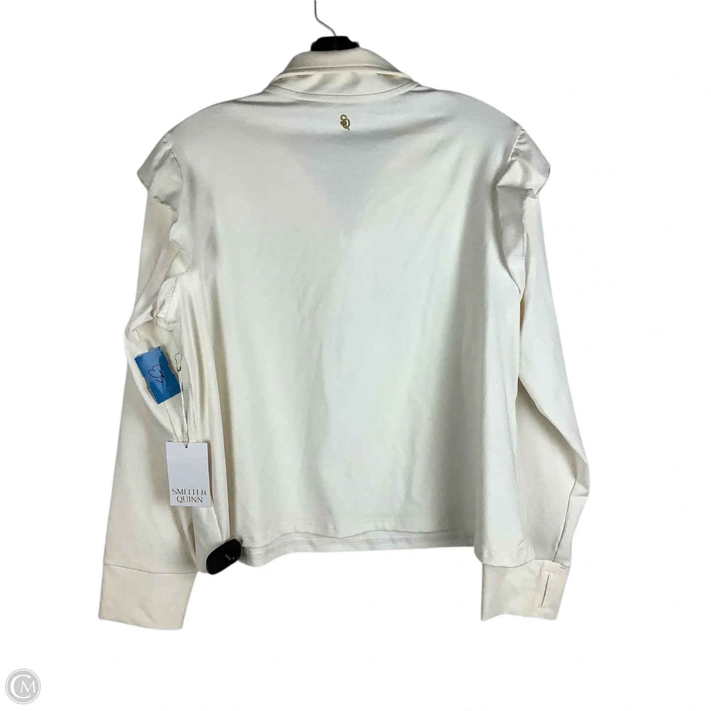 Athletic Jacket By Clothes Mentor In White, Size: L