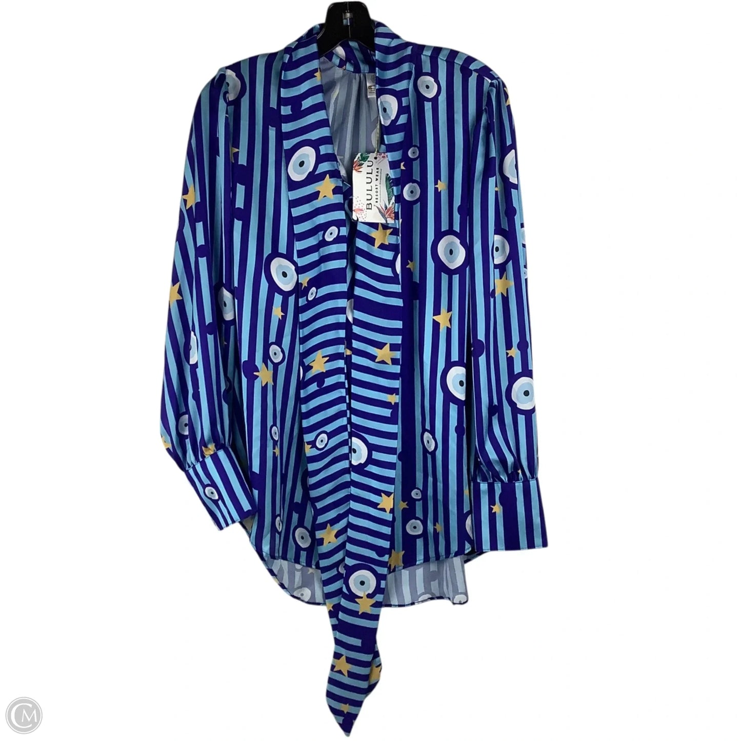 Top Long Sleeve By Clothes Mentor In Blue, Size: L