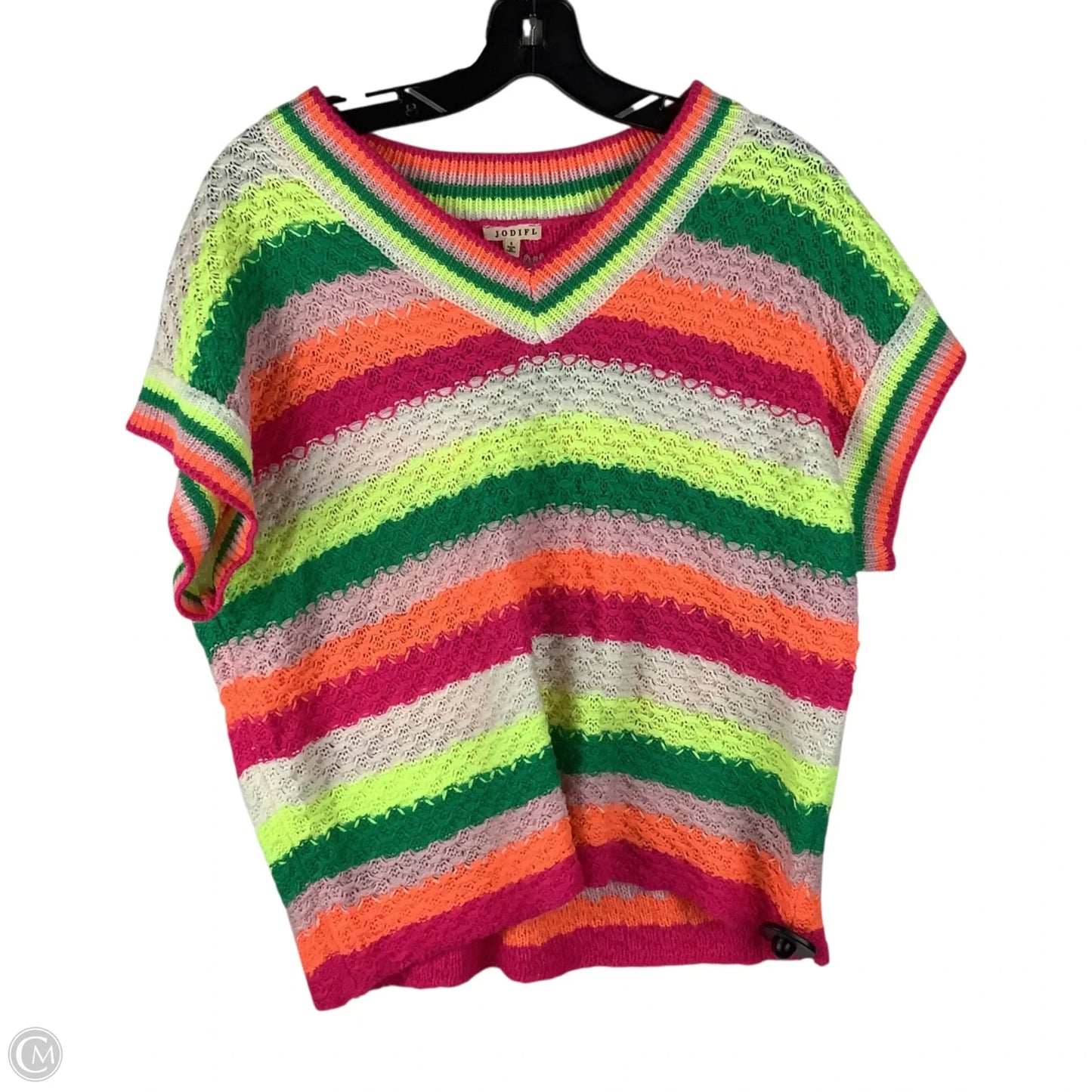 Sweater Short Sleeve By Jodifl In Multi-colored, Size: S