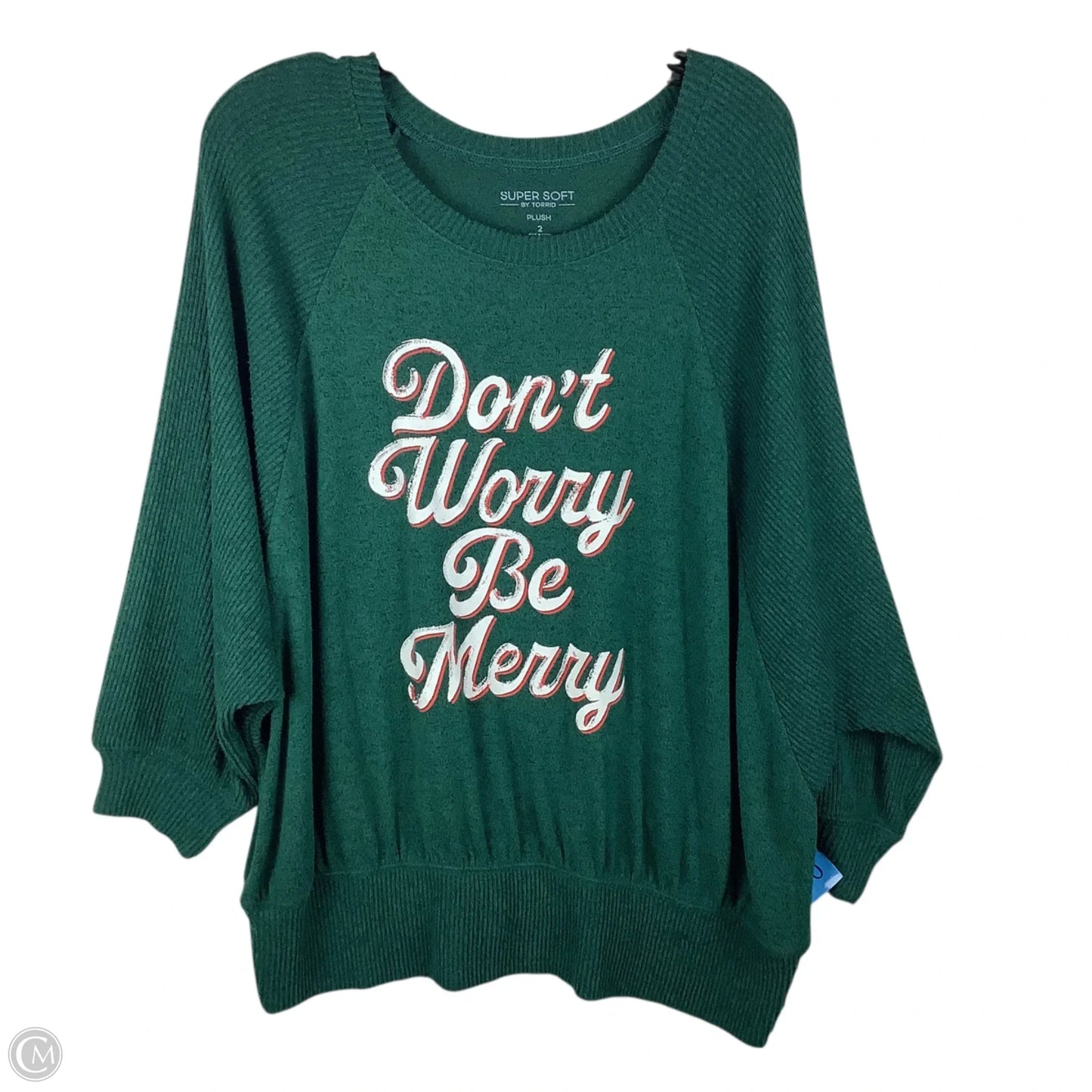 Top Long Sleeve By Torrid In Green, Size: 2x