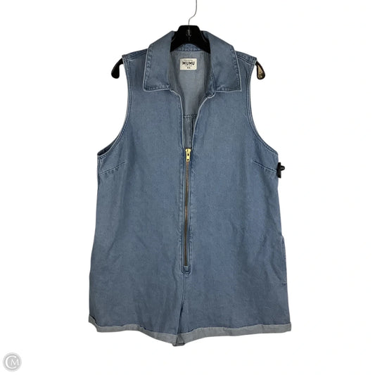 Romper By Show Me Your Mumu In Blue Denim, Size: Xxl