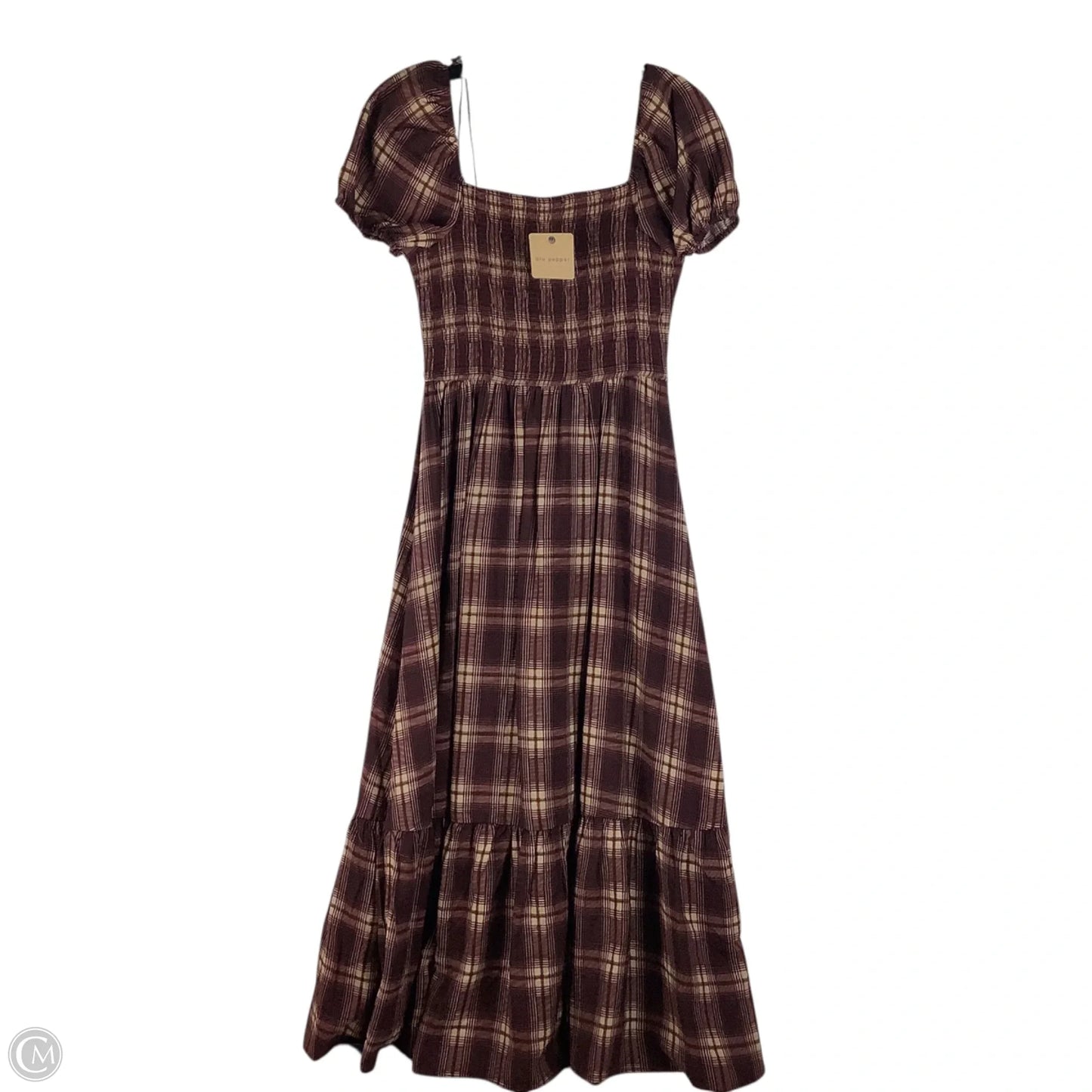 Dress Casual Midi By Blu Pepper In Plaid Pattern, Size: S