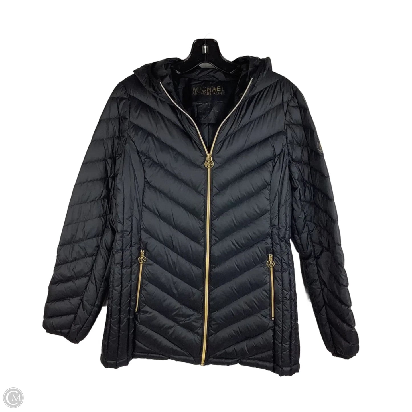Jacket Puffer & Quilted By Michael By Michael Kors In Black, Size: M