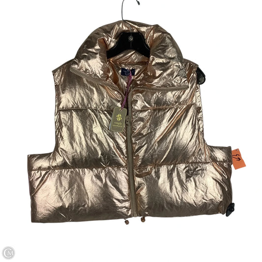 Vest Puffer & Quilted By Simply Southern In Gold, Size: Xl/XXL