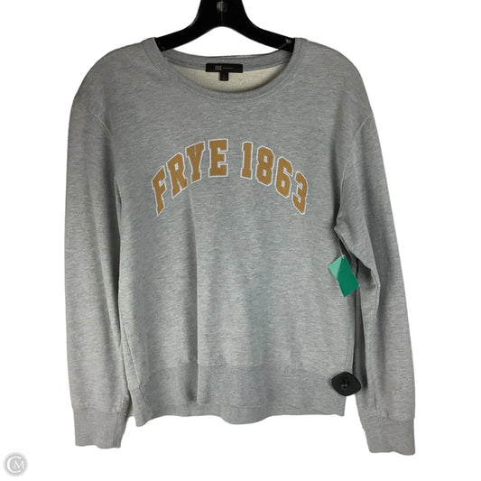 Sweater Designer By Frye In Grey & Orange, Size: S AS IS