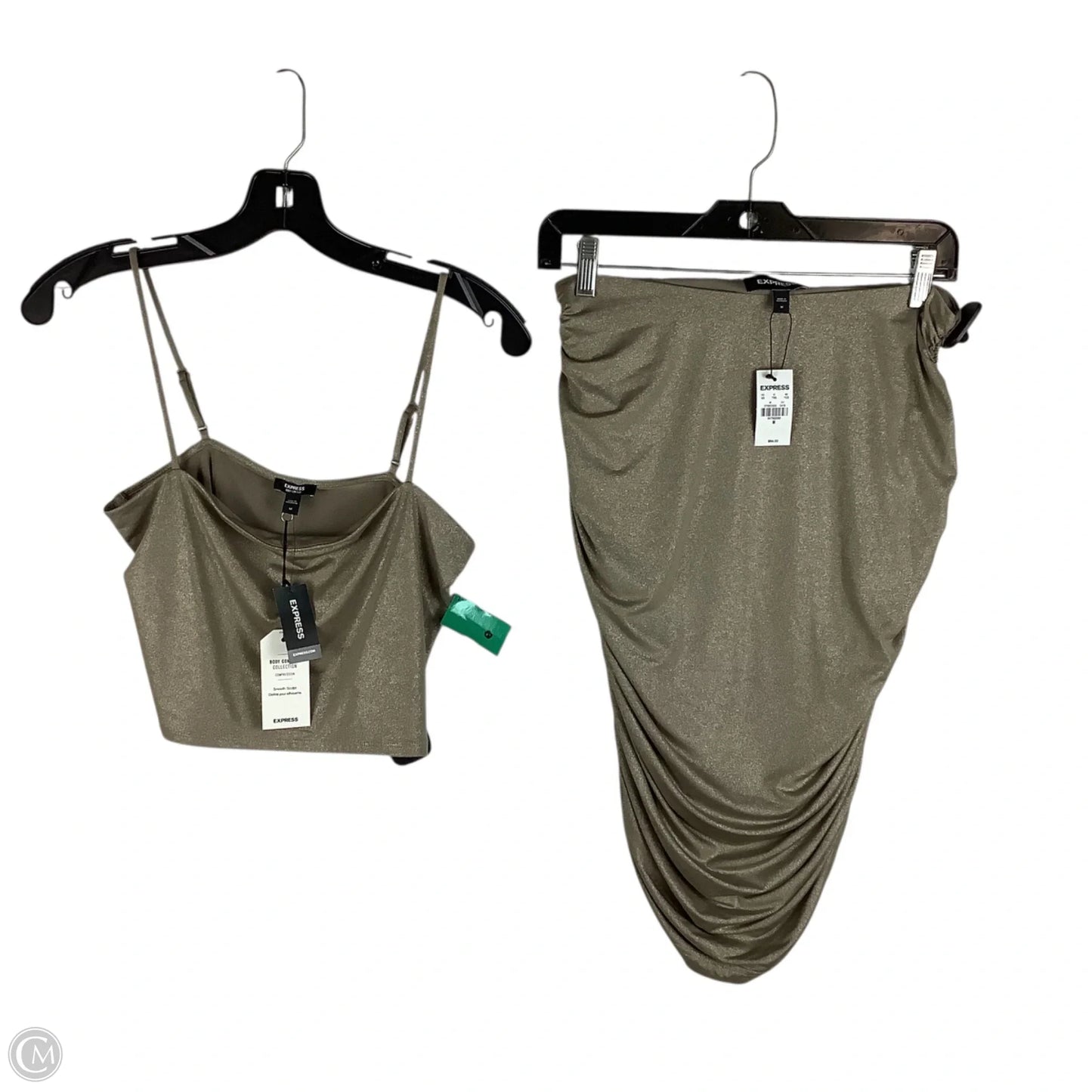 Skirt Set 2pc By Express In Gold, Size: M