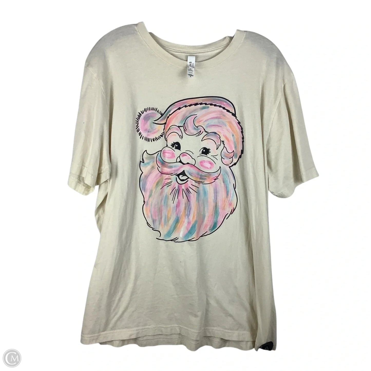 Top Short Sleeve Basic By Bella + Canvas In Cream, Size: Xl