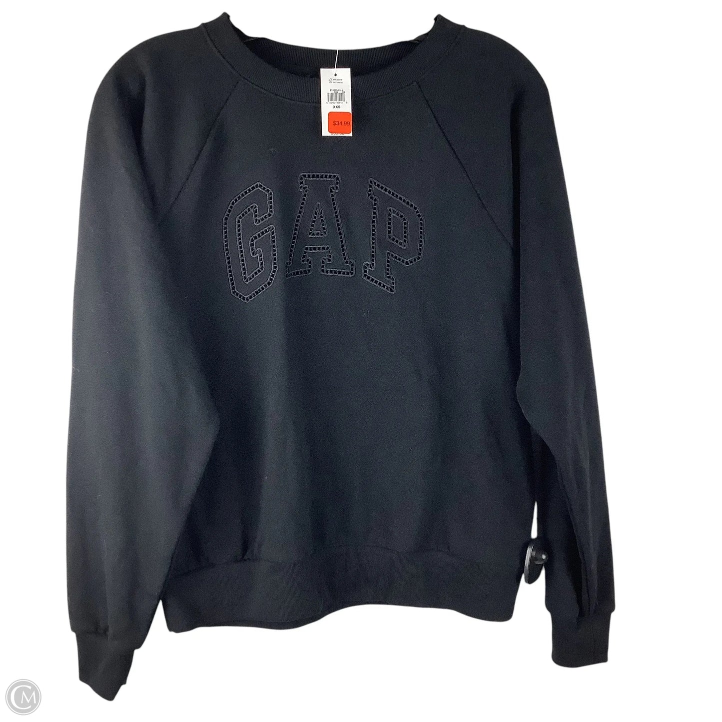 Sweatshirt Crewneck By Gap In Black, Size: Xxs