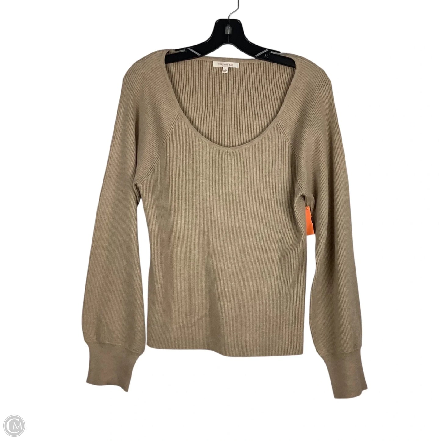 Top Long Sleeve By Skies Are Blue In Brown, Size: L