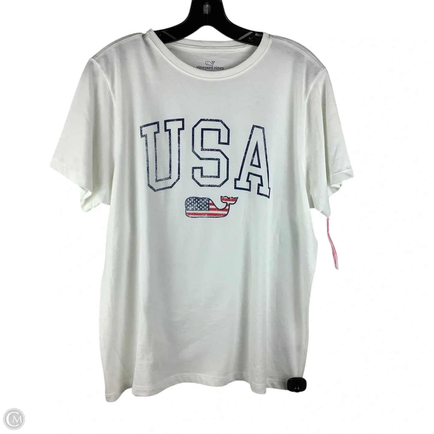 Top Short Sleeve By Vineyard Vines In White, Size: Xl