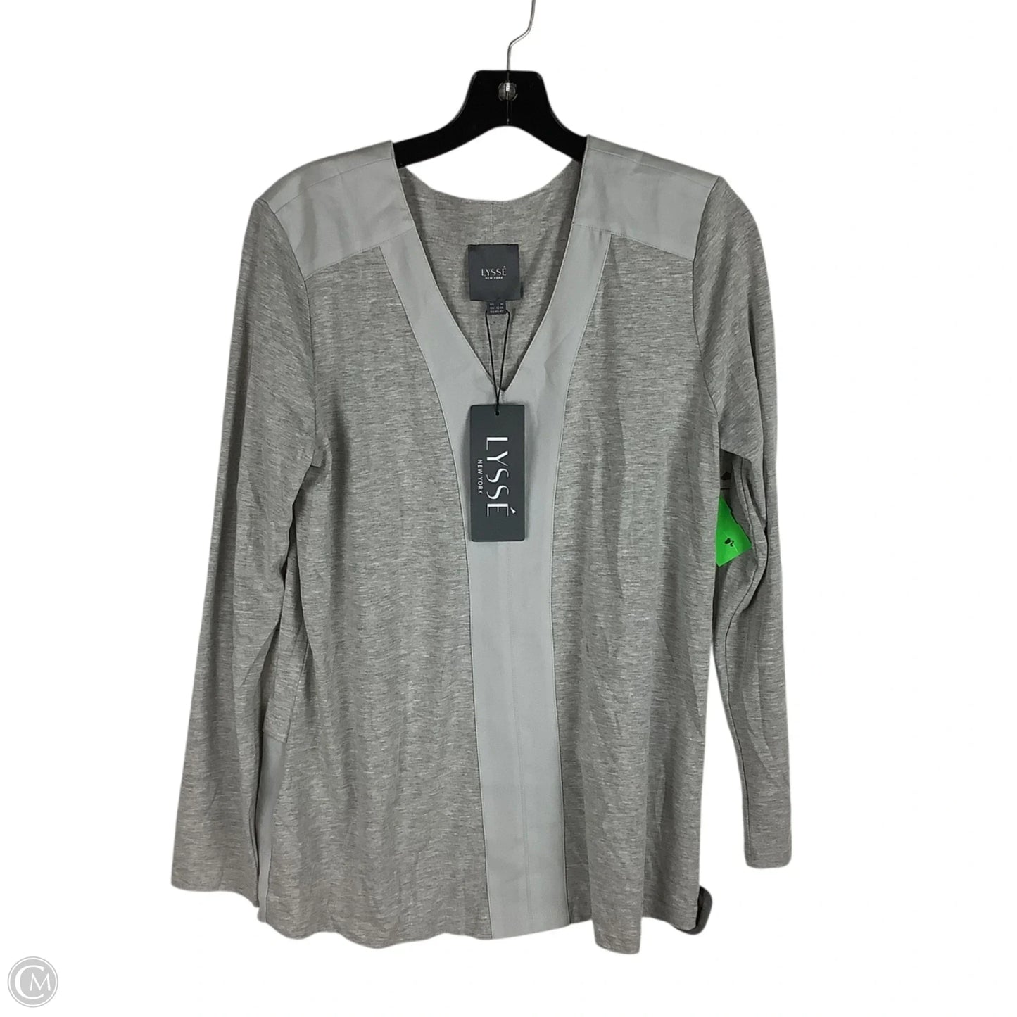 Top Long Sleeve By Lysse In Grey, Size: M