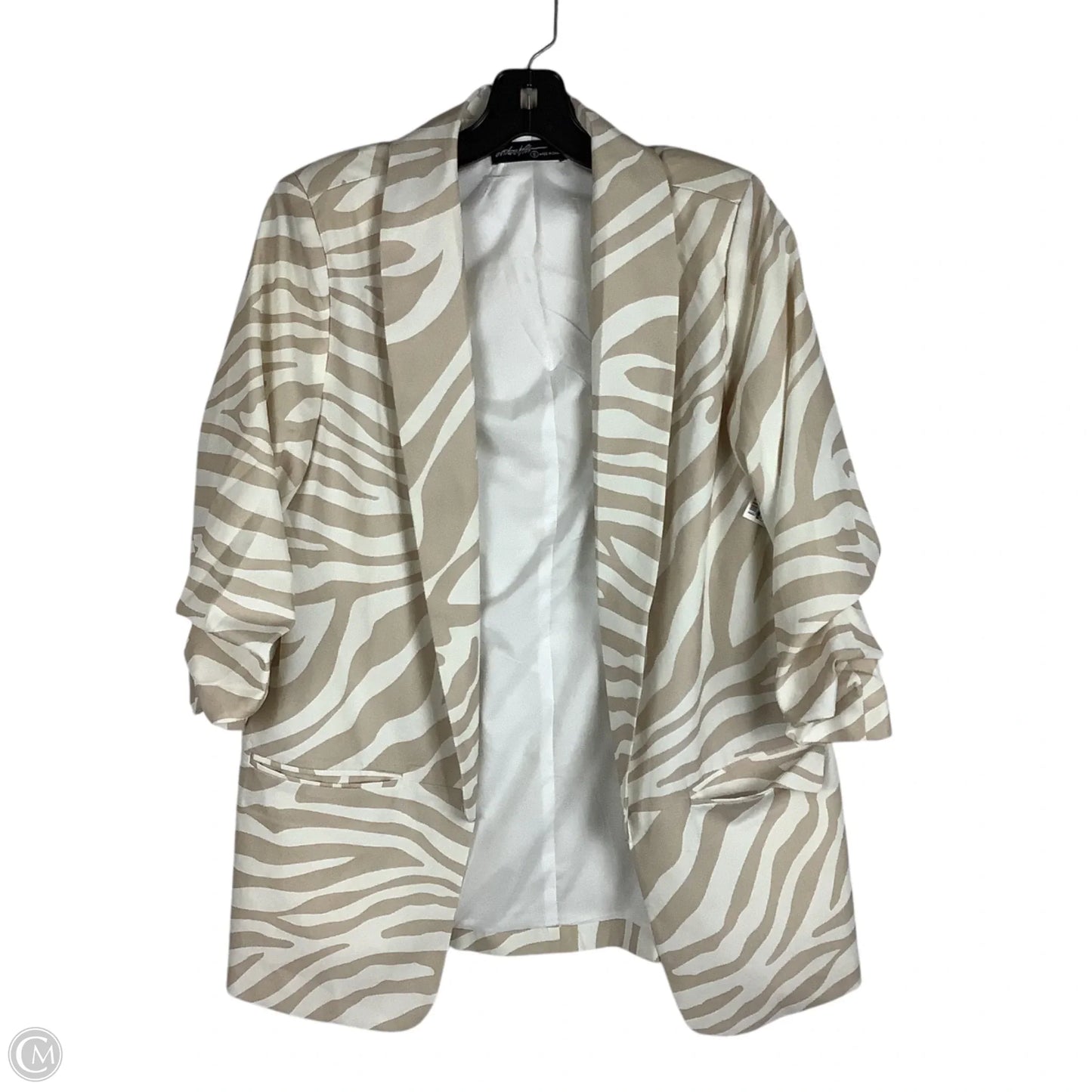 Blazer By Clothes Mentor In Zebra Print, Size: S