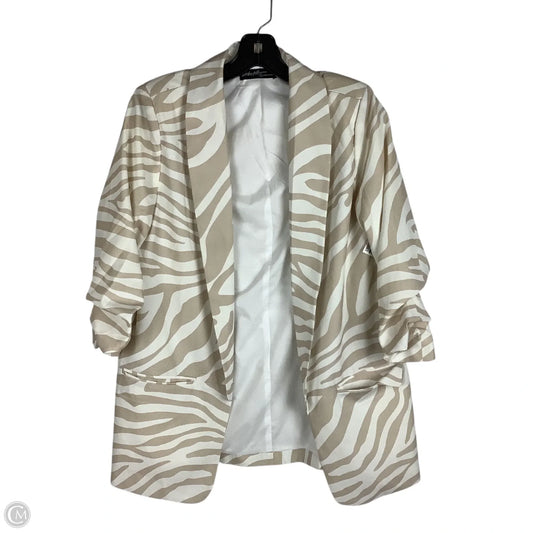 Blazer By Clothes Mentor In Zebra Print, Size: S