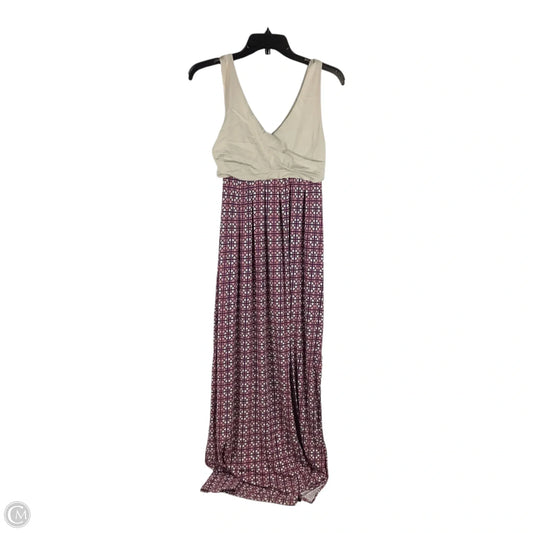 Dress Casual Maxi By Maeve In Cream & Pink, Size: Xsp