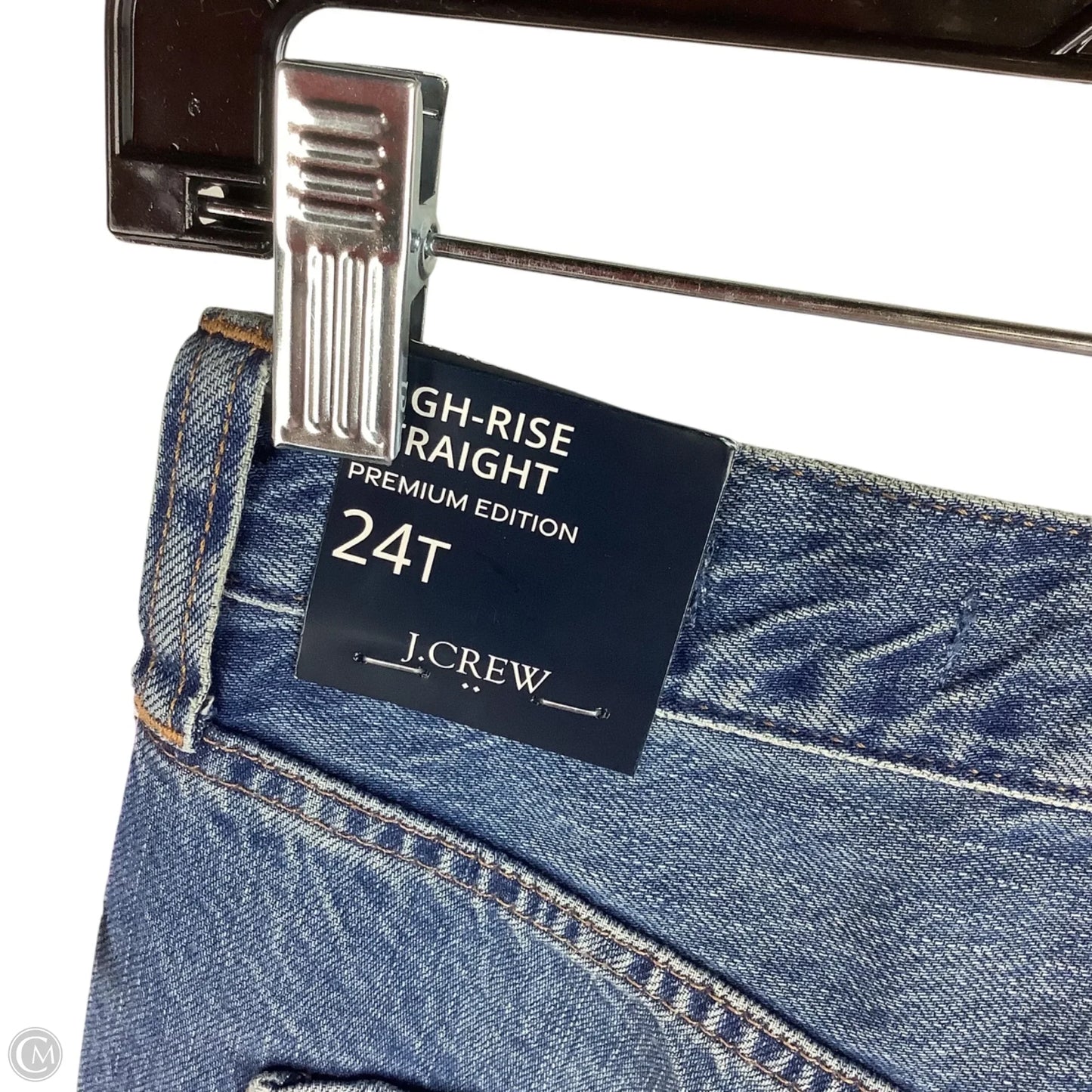Jeans Straight By J. Crew In Blue Denim, Size: 0 (24 TALL)