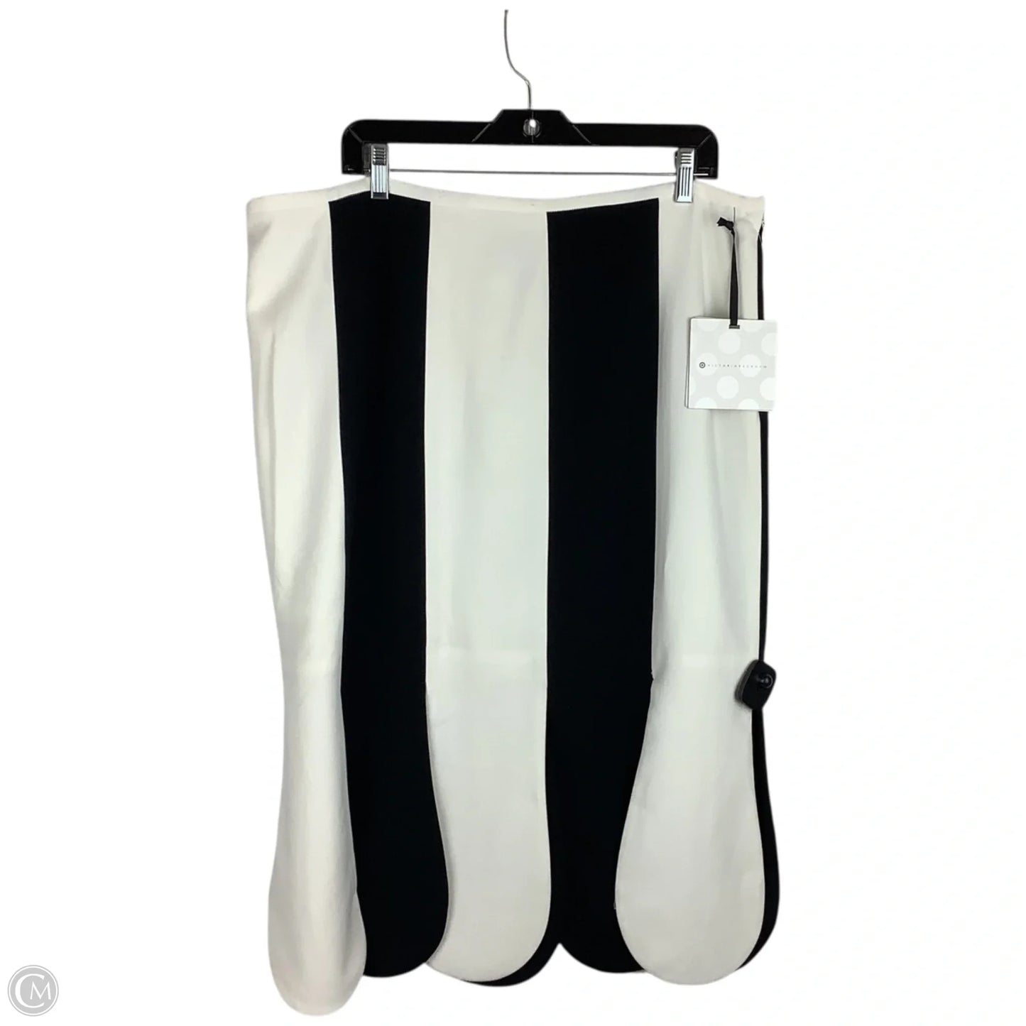 Skirt Midi By Target-designer In Black & Cream, Size: 18
